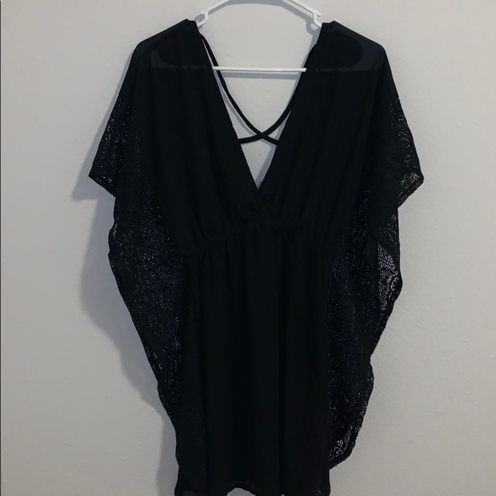 Black swimsuit coverup